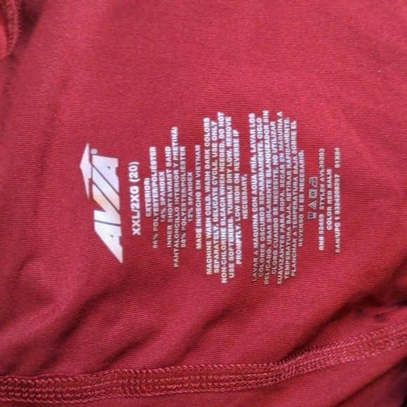 AVIA MAROON Sports Shorts Size XXL - Picture 9 of 11